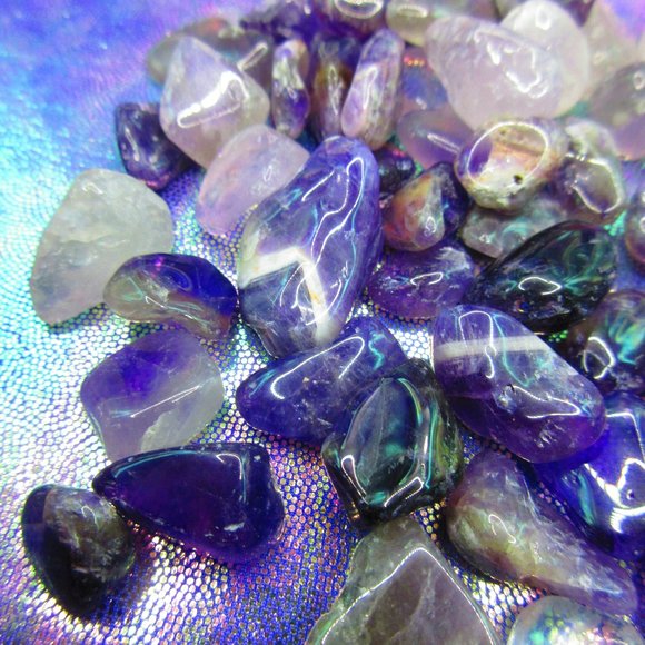 Amethyst Tumbled 5 Ounce Grid Set - Picture 3 of 7